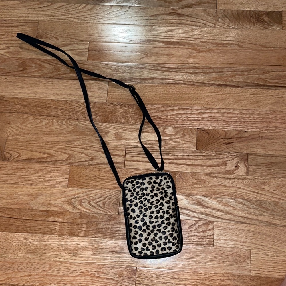Leopard print phone pouch